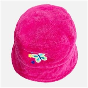 Children’s Place Terrycloth Bucket Hat Embroidered Butterflies and Flowers 🩷💙